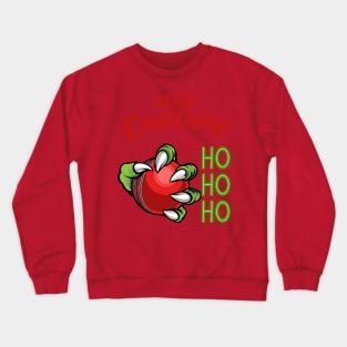 T-rex hand with Merry Christmas! Crewneck Sweatshirt